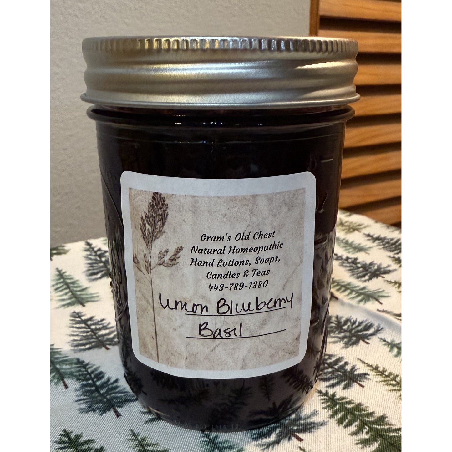 Lemon Blueberry Basil Jelly