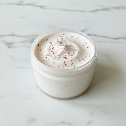 Body Butter - Small Pink Speckles on White Marble
