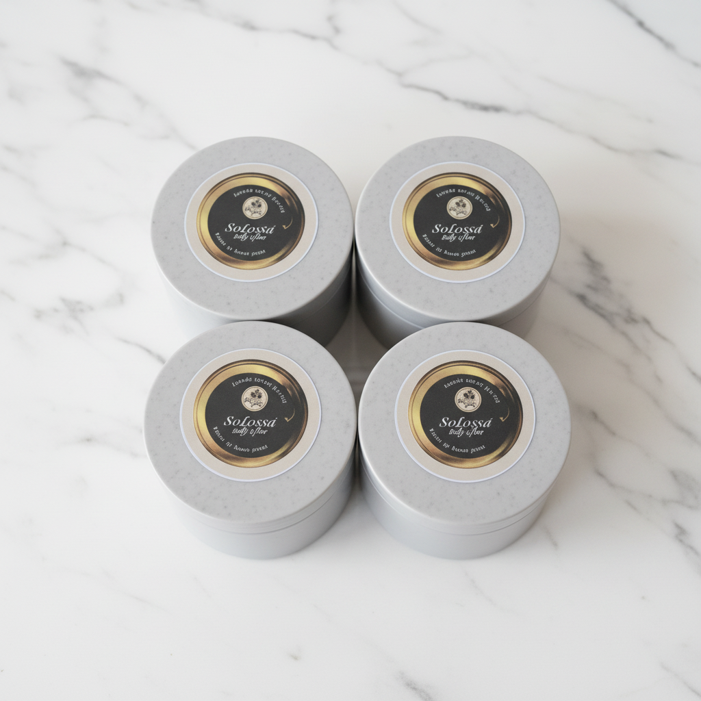 Four SoLossa Body Butter Jars - Enlarged