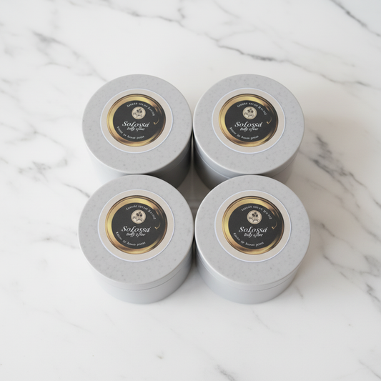 Four SoLossa Body Butter Jars - Enlarged