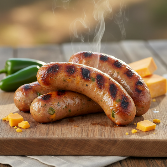 Pork Griller Sausages (brat style) - Jalapeño Cheddar
